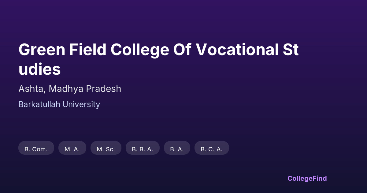 green field college of vocational studies