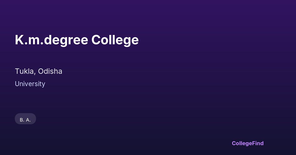 k.m.degree college