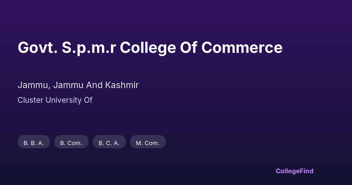 govt. s.p.m.r college of commerce