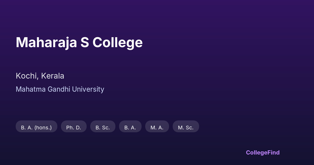 maharaja s college