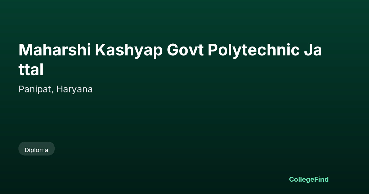 maharshi kashyap govt polytechnic jattal