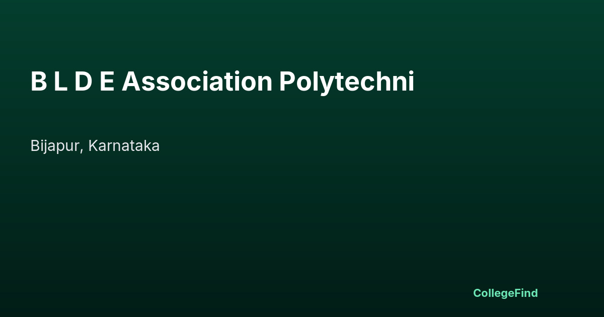 b l d e association polytechni