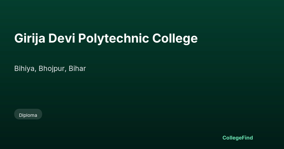 girija devi polytechnic college
