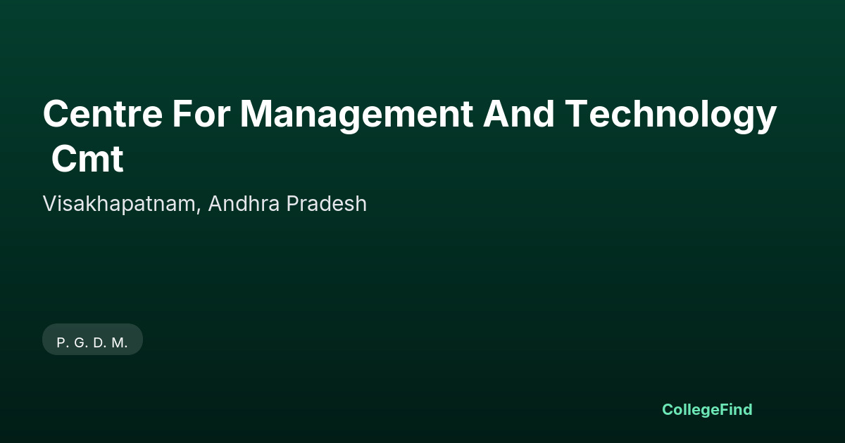 centre for management and technology cmt