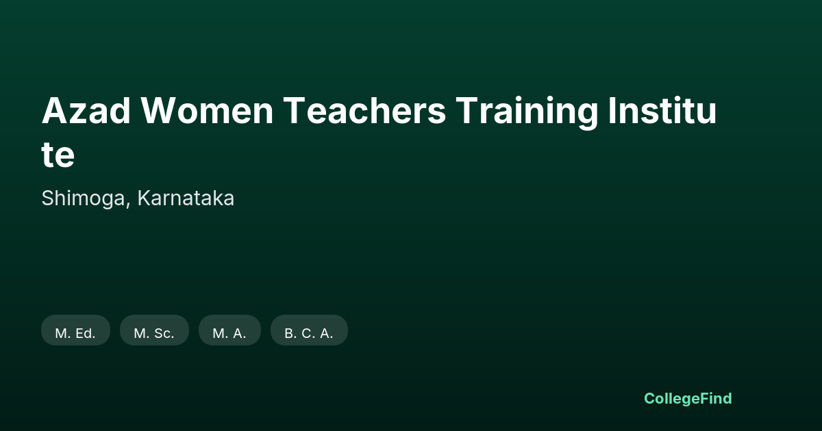 azad women teachers training institute