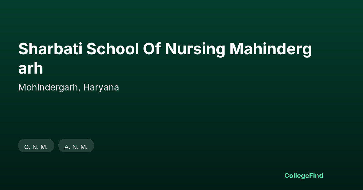 sharbati school of nursing mahindergarh