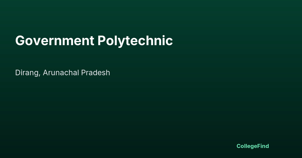 government polytechnic