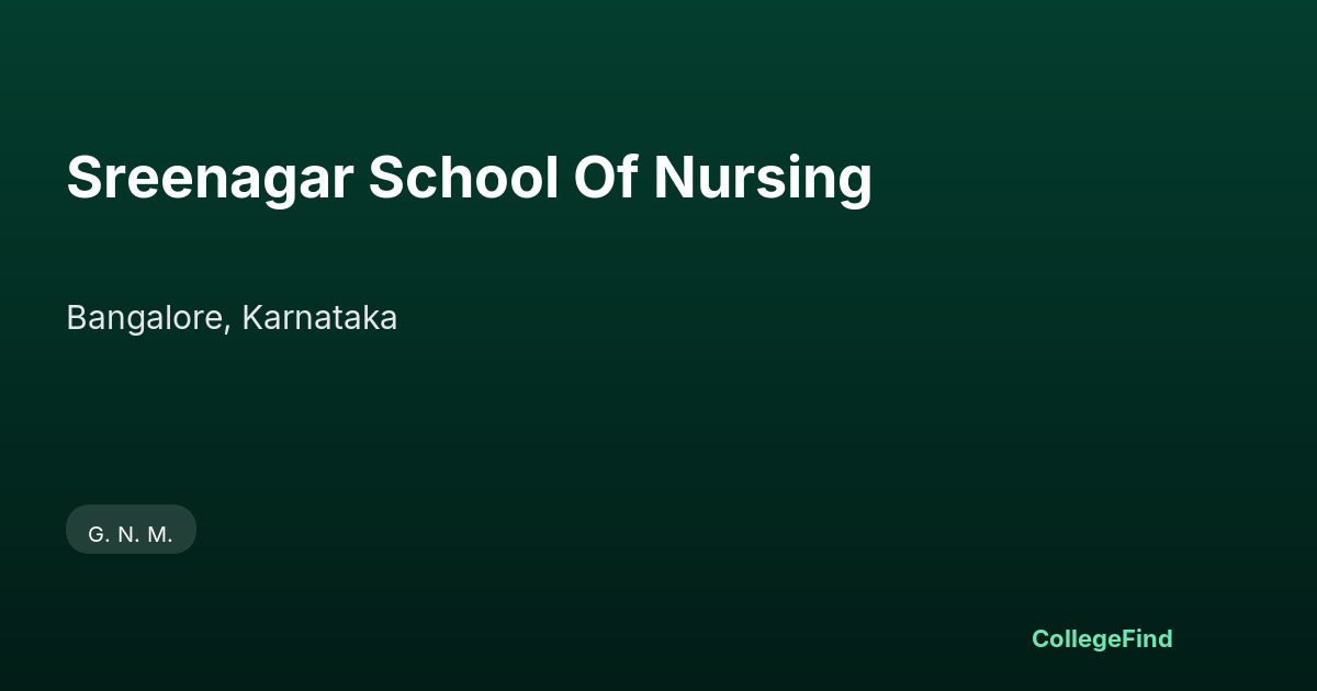 sreenagar school of nursing