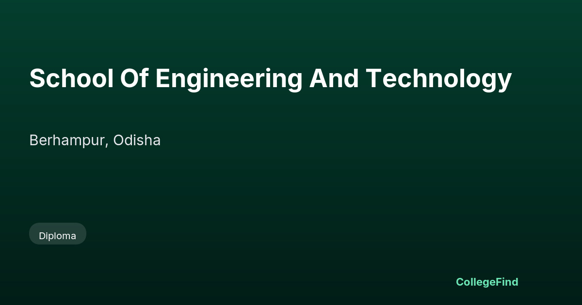 school of engineering and technology