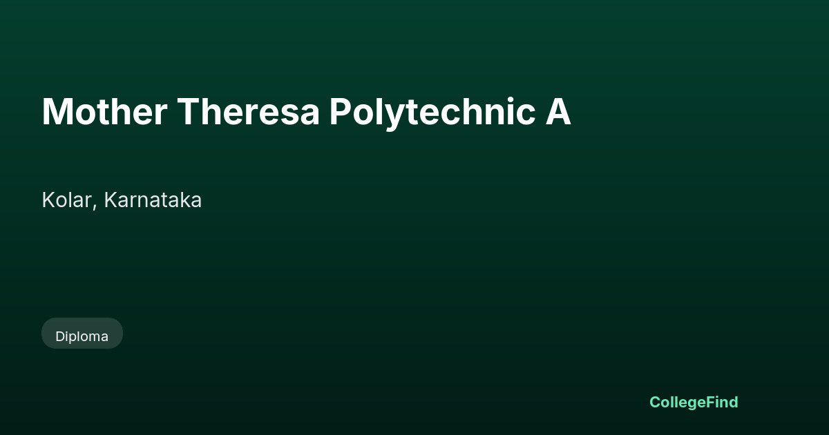 mother theresa polytechnic a