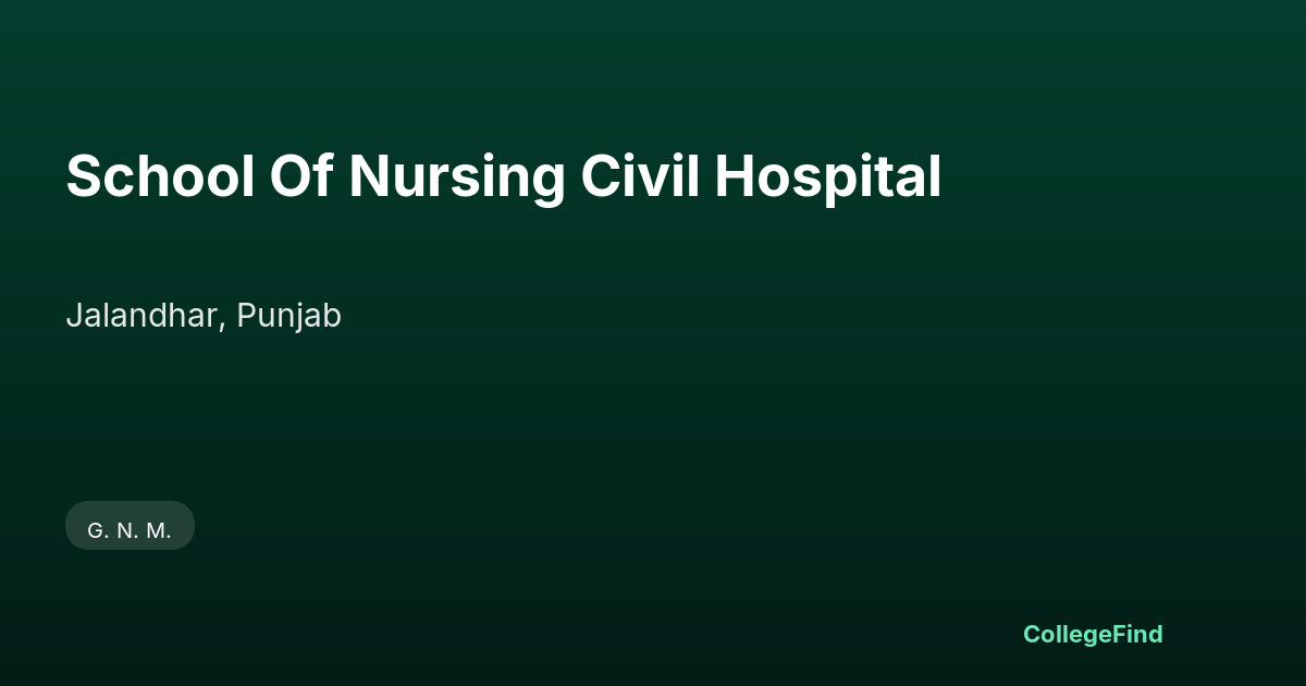 school of nursing civil hospital