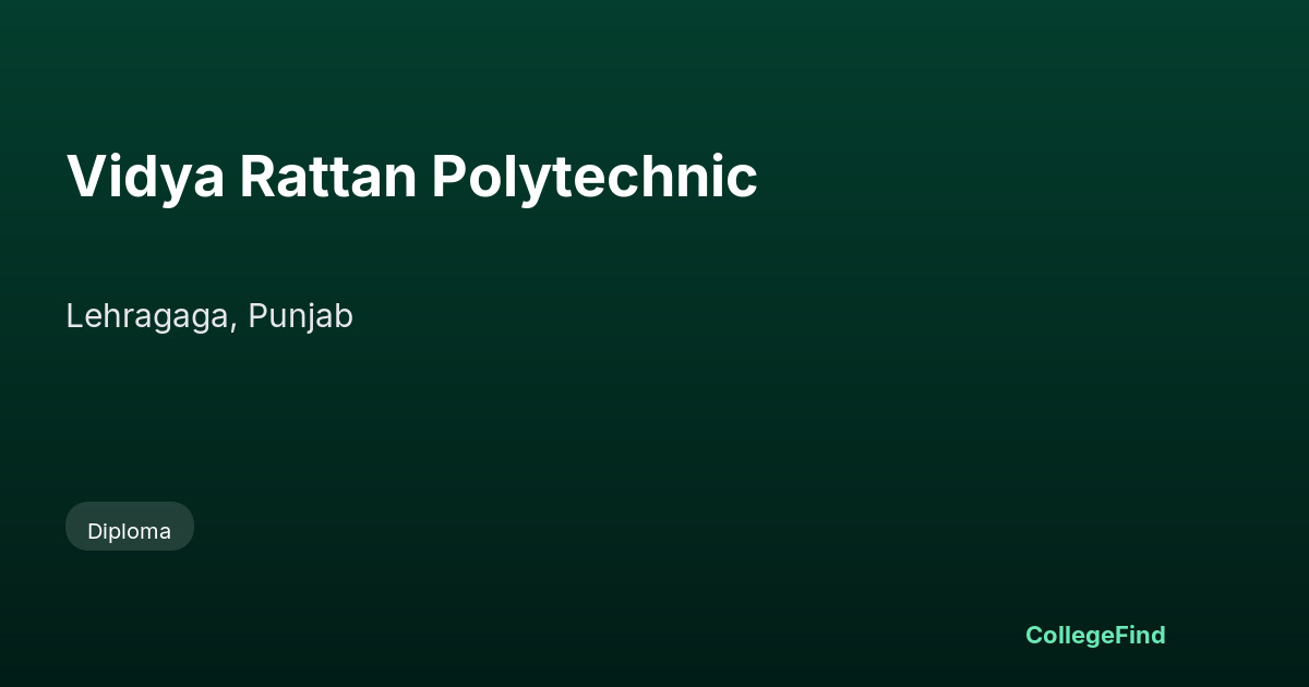 vidya rattan polytechnic