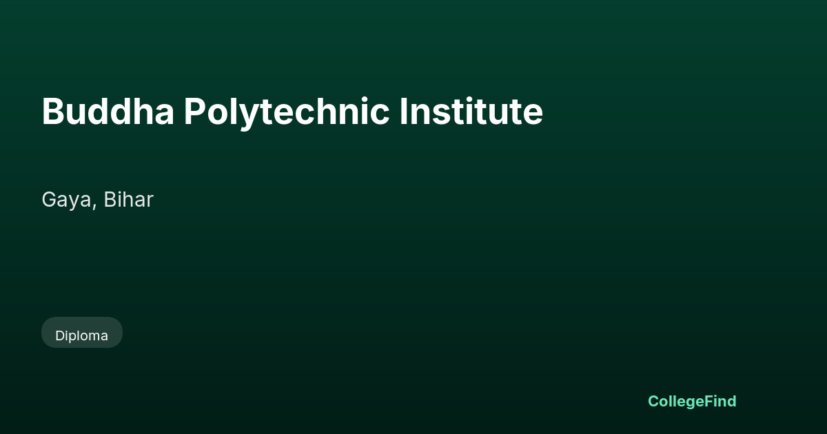 buddha polytechnic institute
