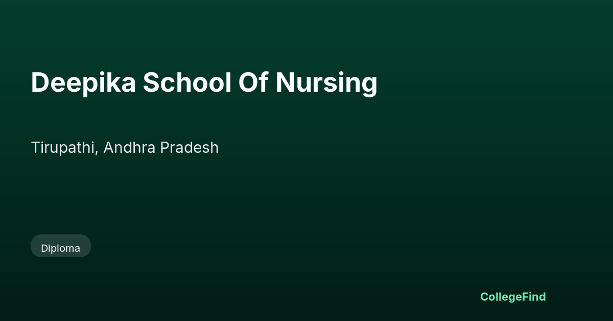 deepika school of nursing