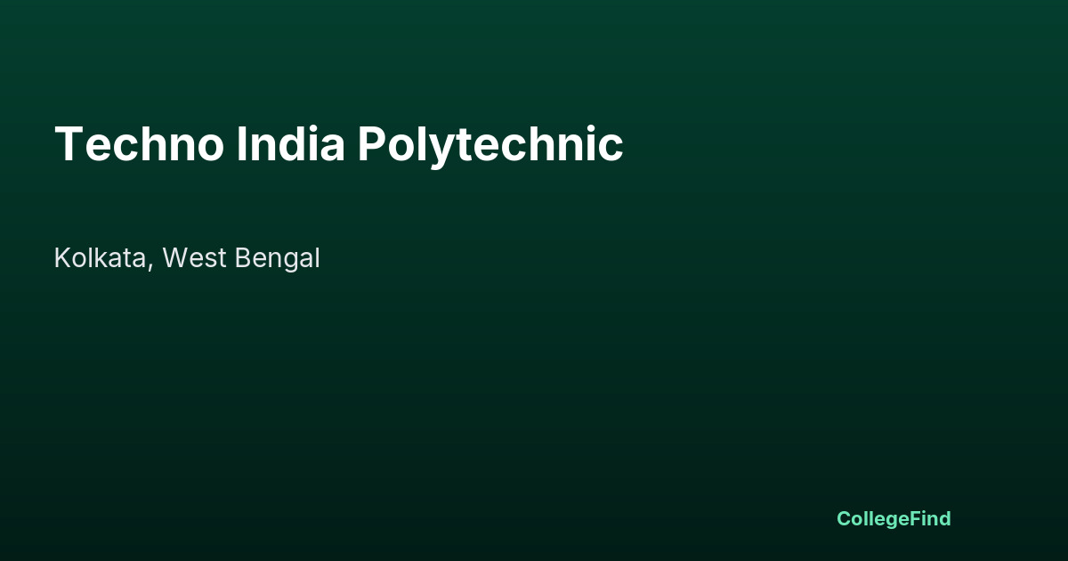 techno india polytechnic