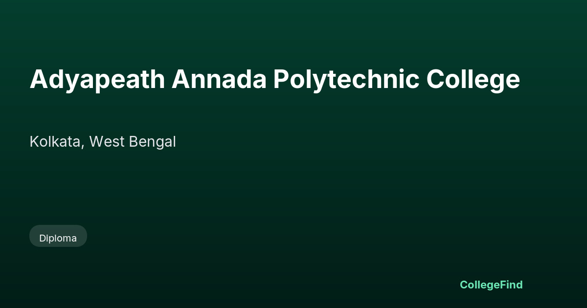 adyapeath annada polytechnic college