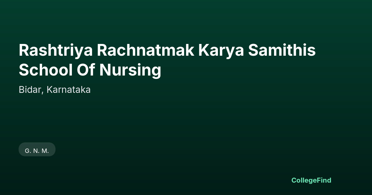 rashtriya rachnatmak karya samithis school of nursing