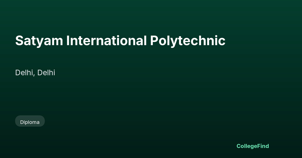 satyam international polytechnic