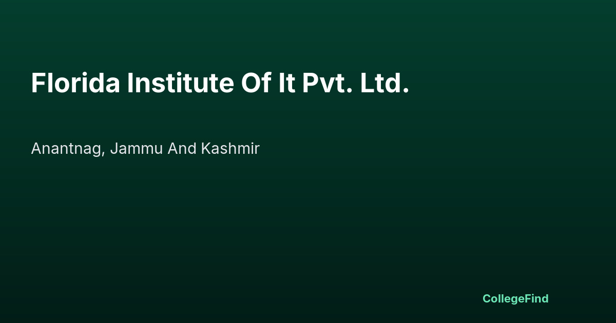 florida institute of it pvt. ltd.