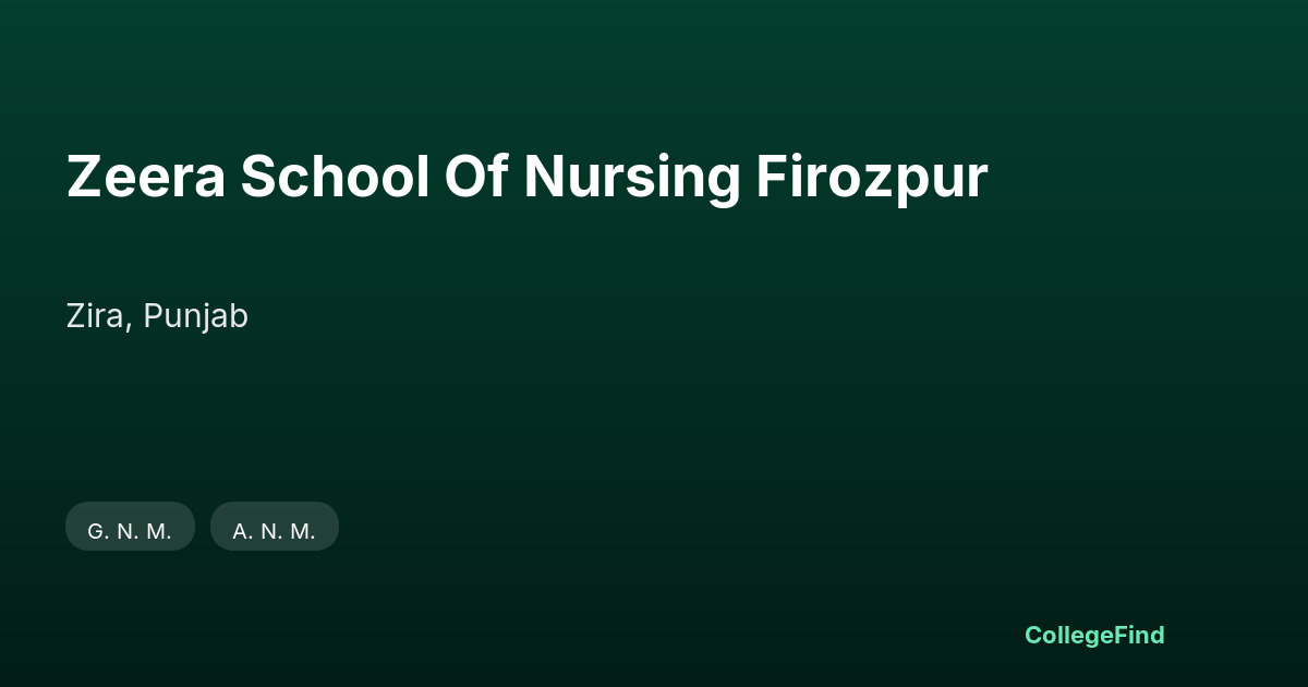zeera school of nursing firozpur