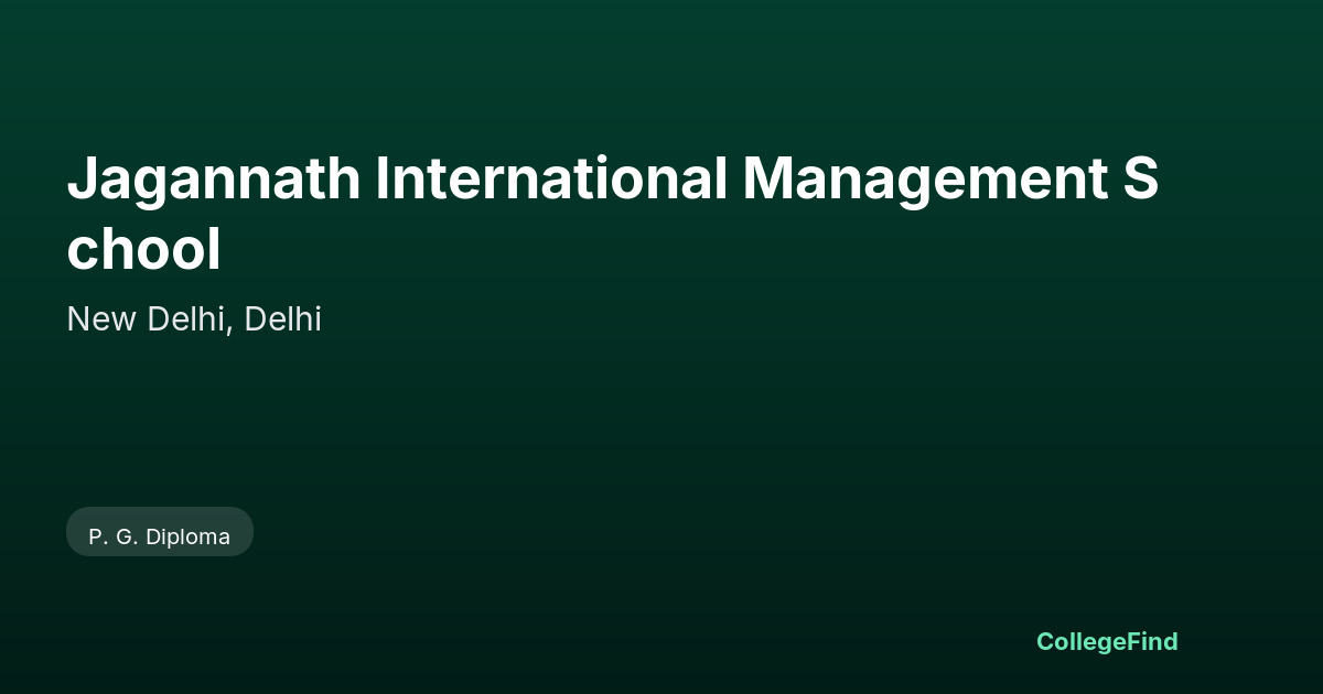 jagannath international management school