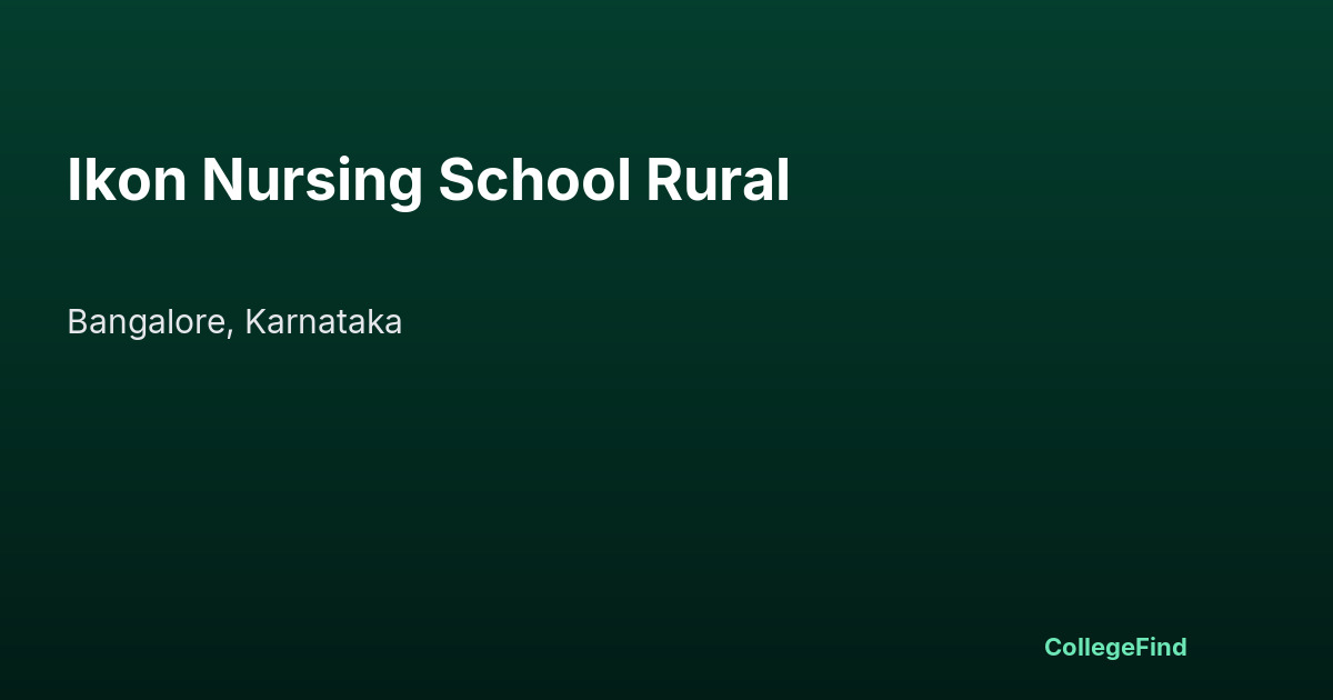 ikon nursing school rural