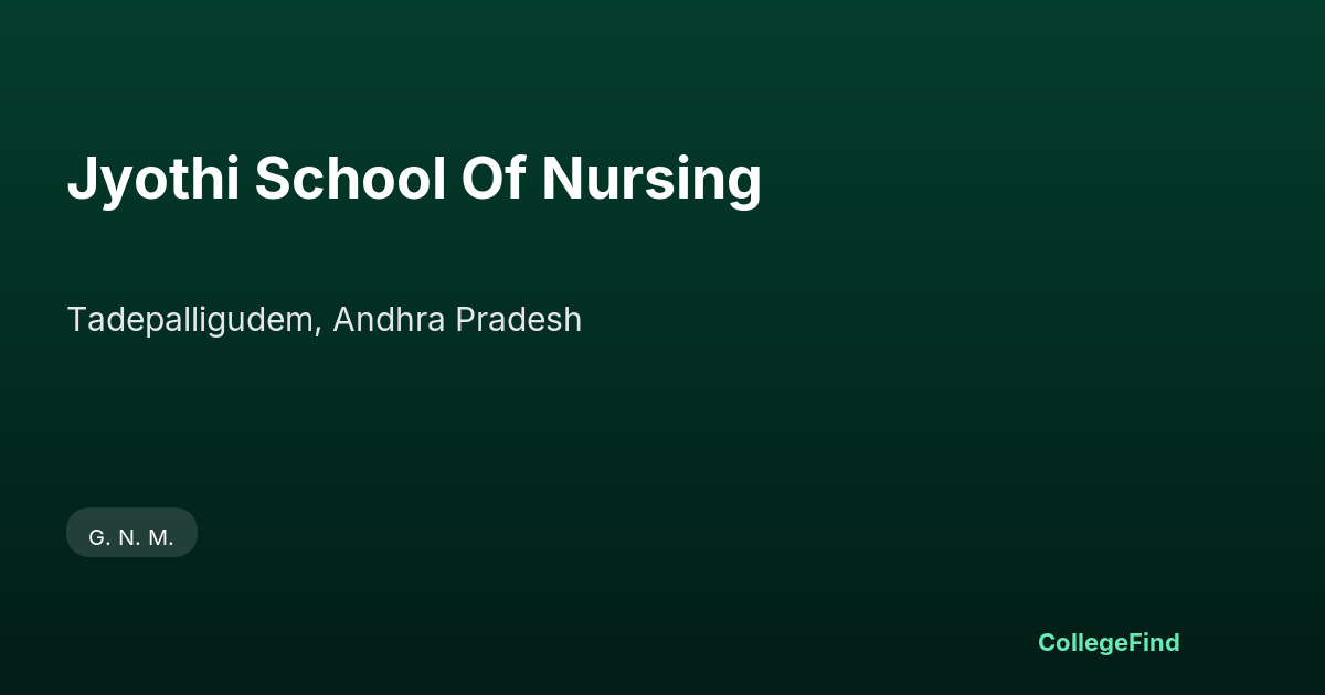 jyothi school of nursing