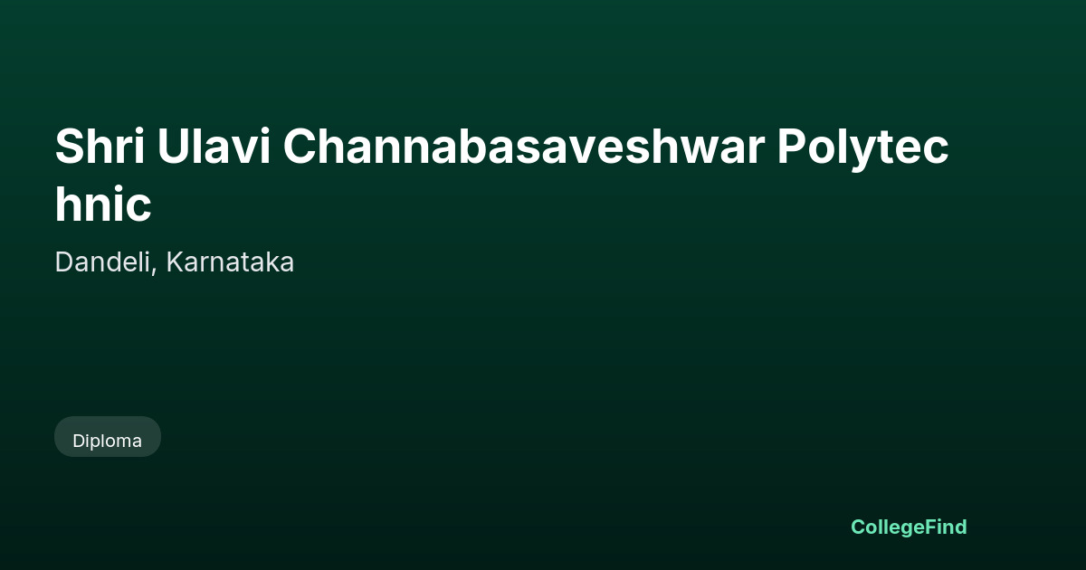 shri ulavi channabasaveshwar polytechnic