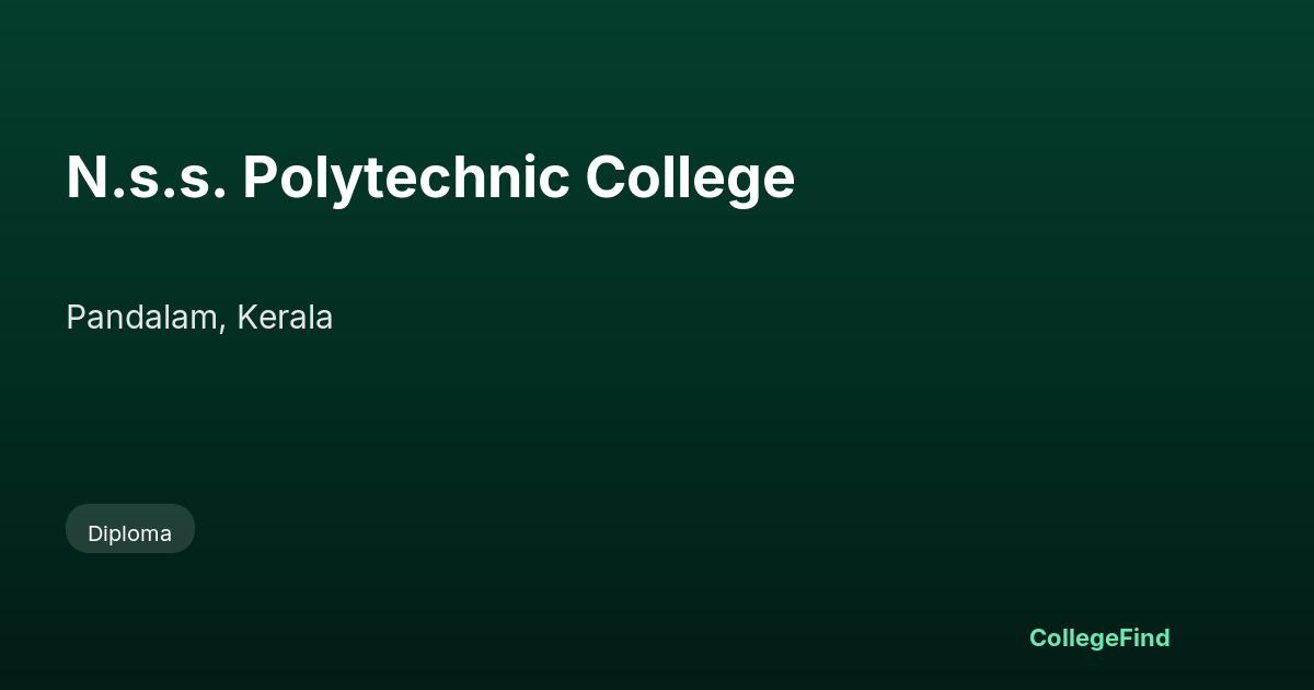 n.s.s. polytechnic college