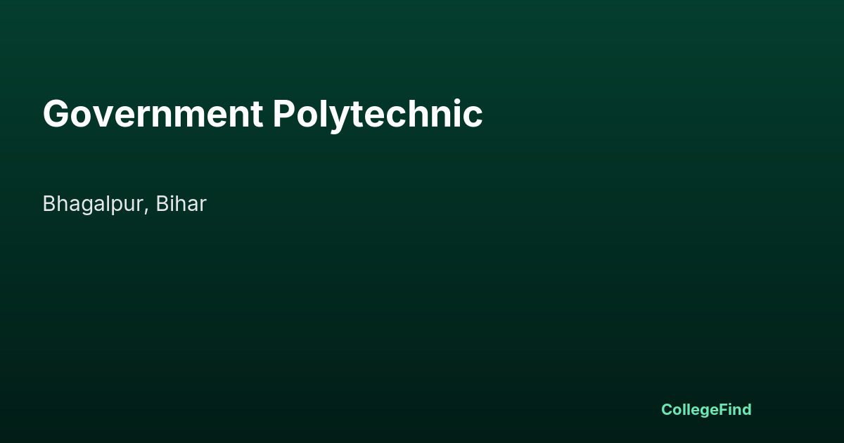government polytechnic