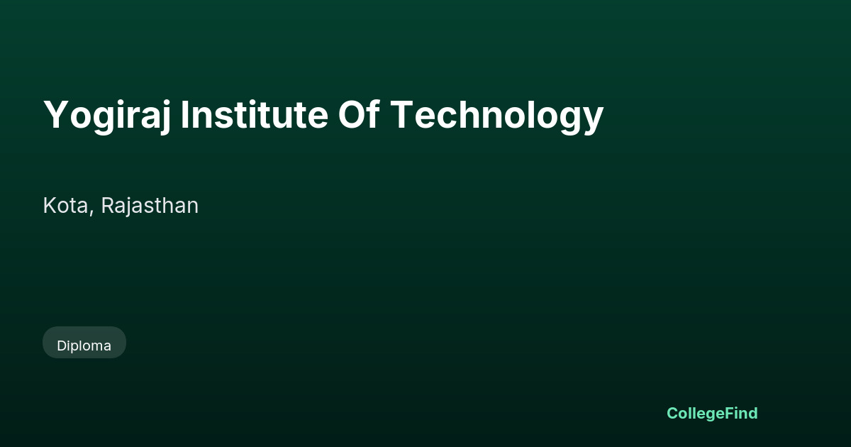 yogiraj institute of technology