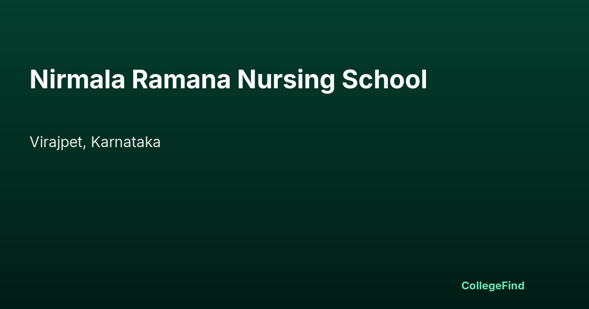 nirmala ramana nursing school