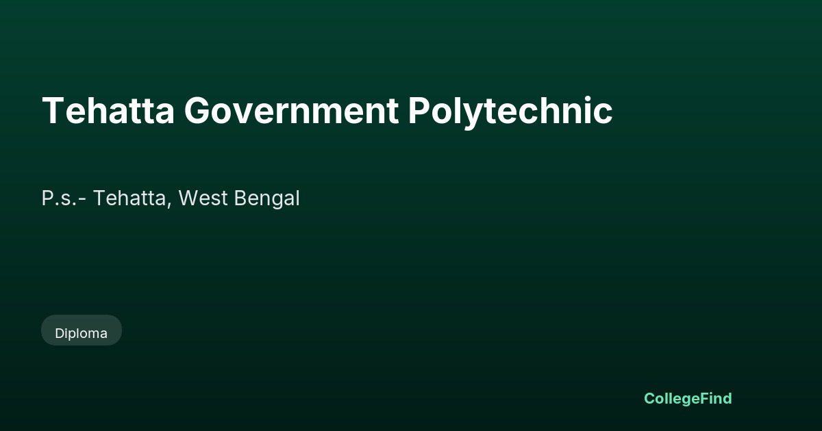 tehatta government polytechnic