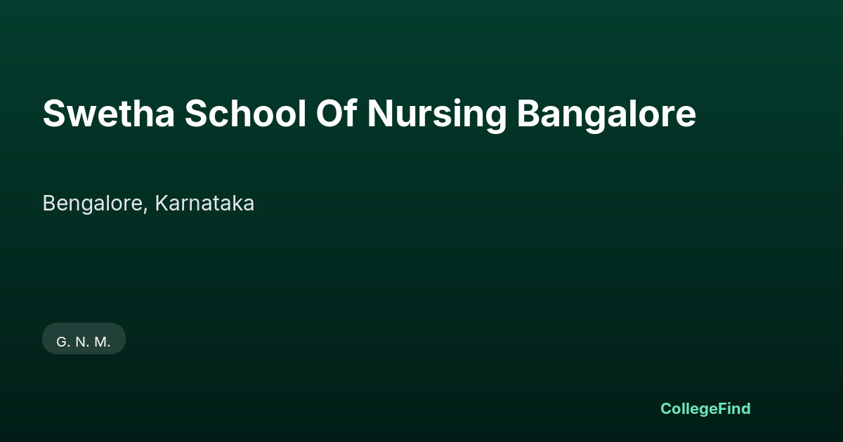 swetha school of nursing bangalore