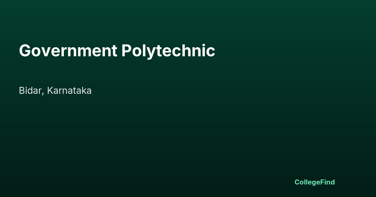 government polytechnic