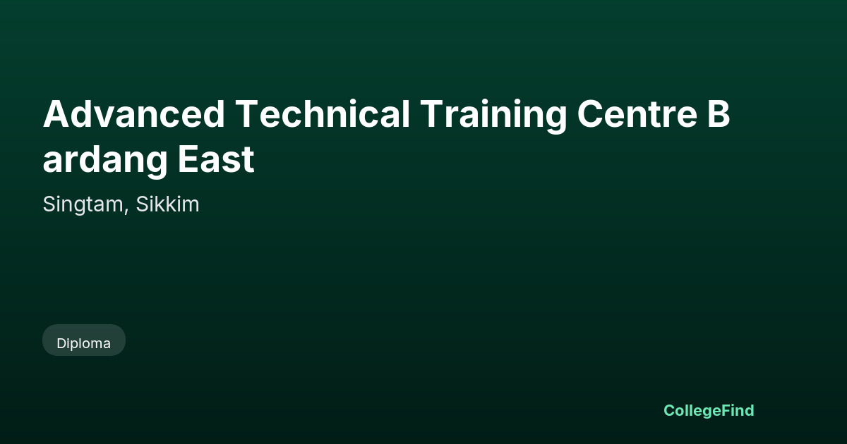 advanced technical training centre bardang east