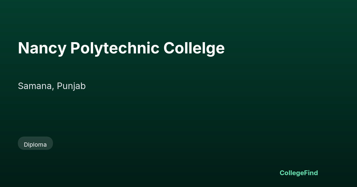 nancy polytechnic collelge