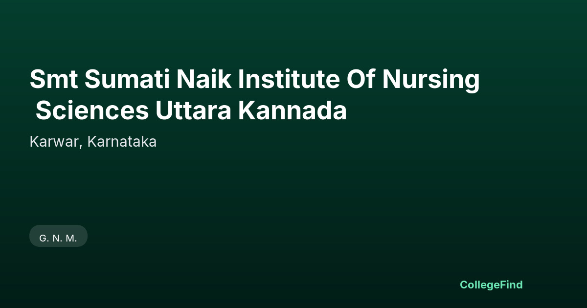 smt sumati naik institute of nursing sciences uttara kannada