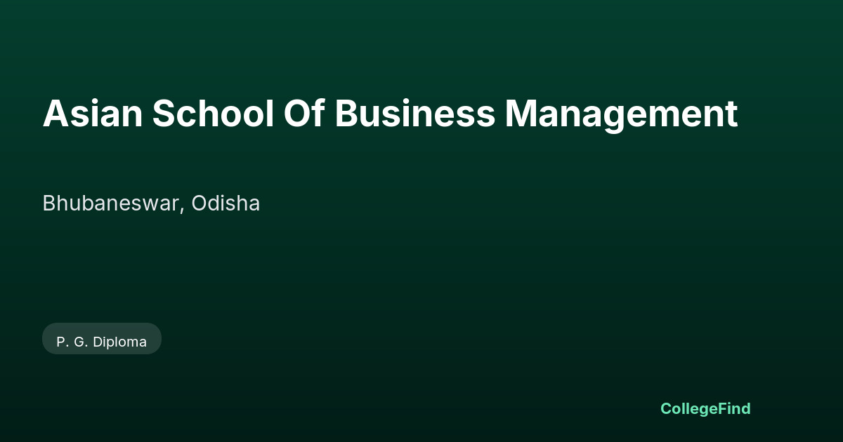 asian school of business management