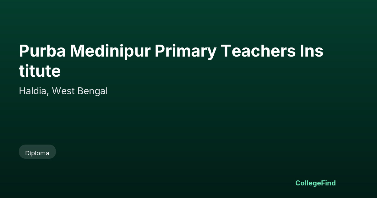 purba medinipur primary teachers institute