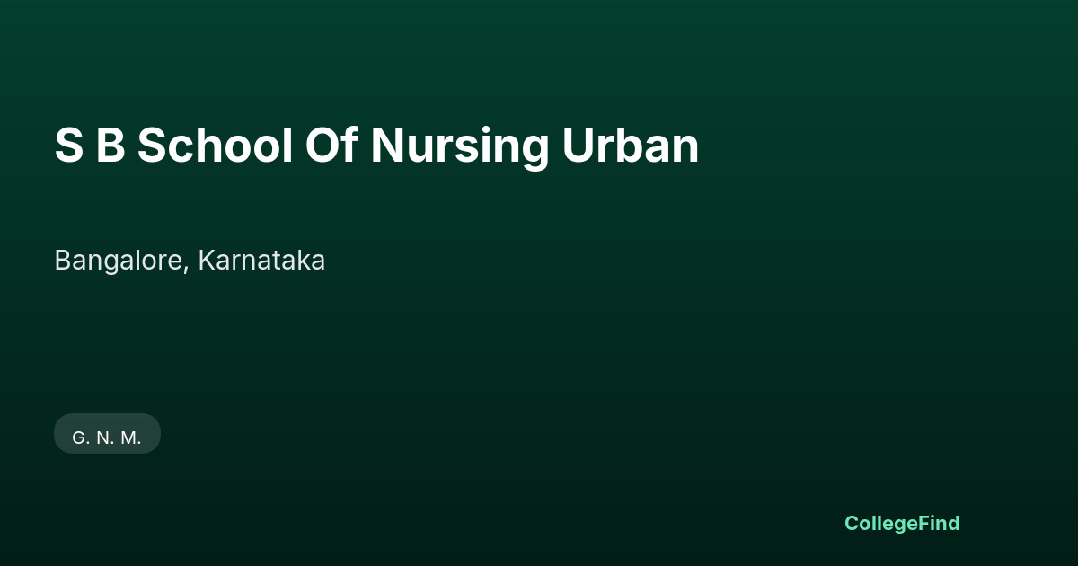 s b school of nursing urban