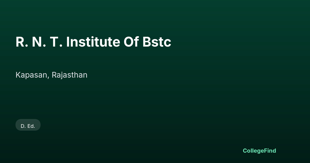 r. n. t. institute of bstc