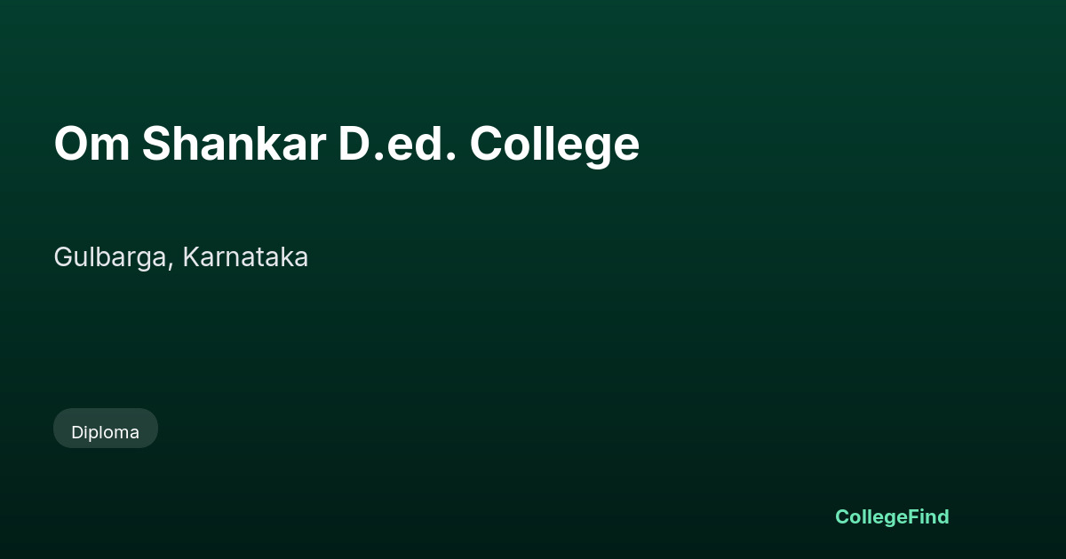 om shankar d.ed. college