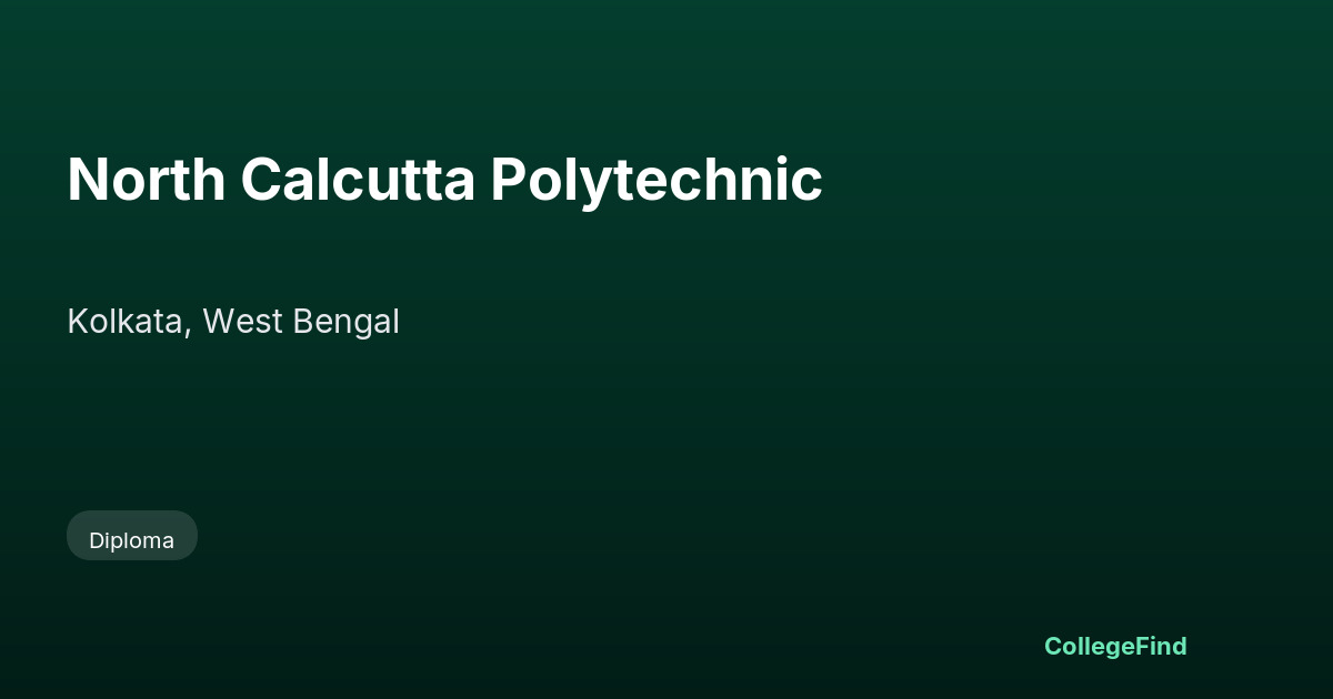 north calcutta polytechnic