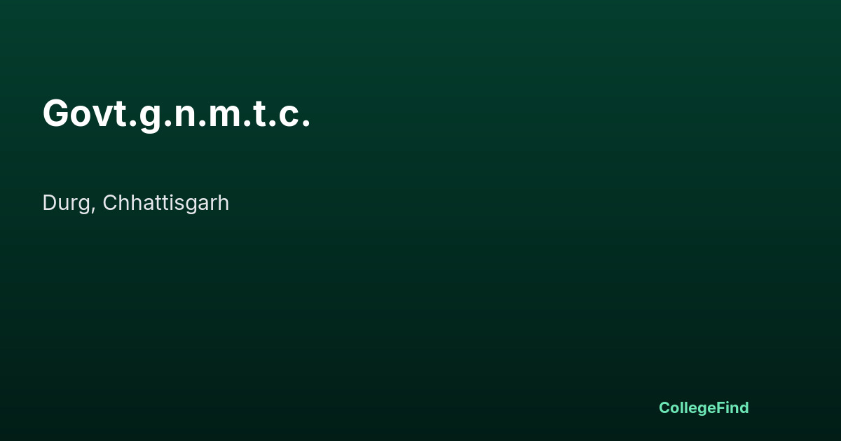 govt.g.n.m.t.c.