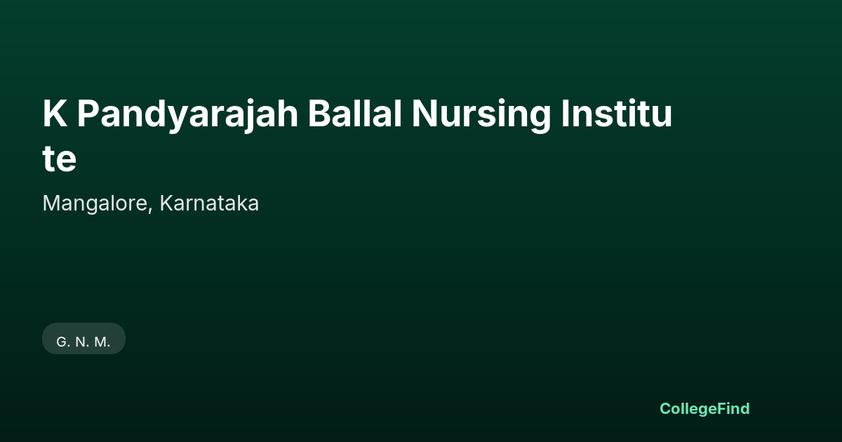 k pandyarajah ballal nursing institute
