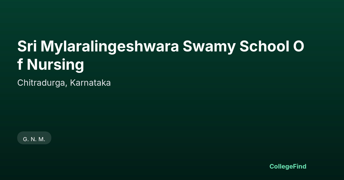 sri mylaralingeshwara swamy school of nursing