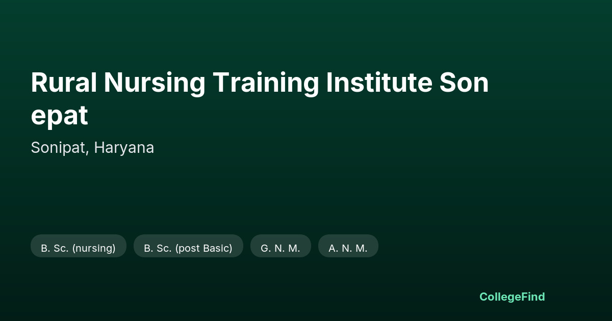 rural nursing training institute sonepat