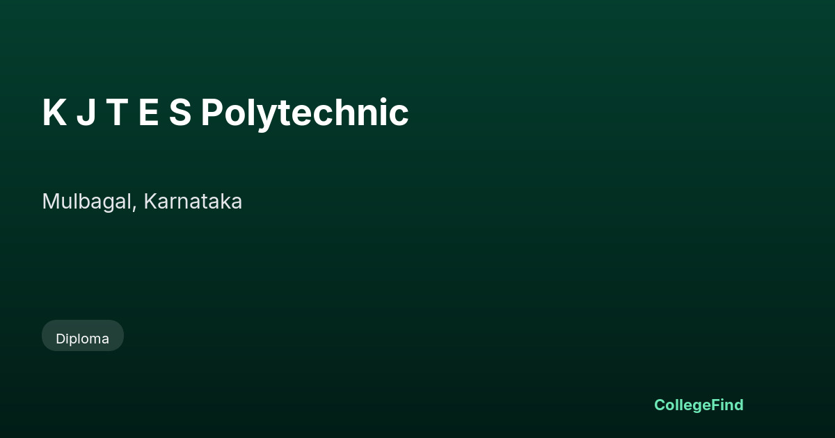 k j t e s polytechnic