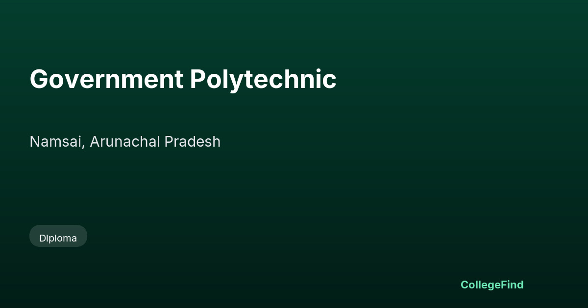 government polytechnic
